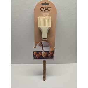 CWC Thanksgiving Turkey Basting Brush Cream Silicone Bristles Wooden Handle